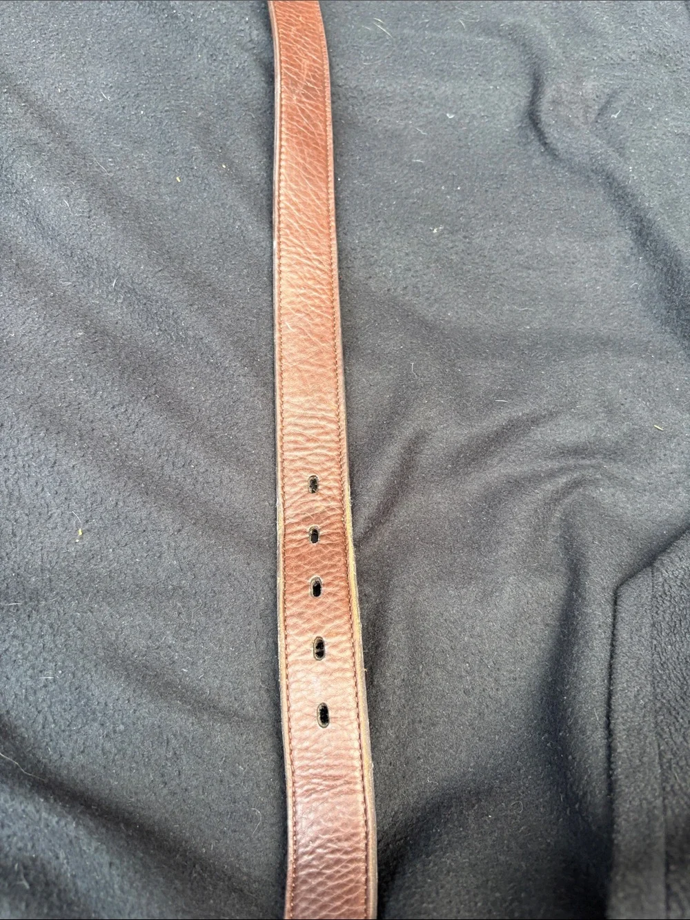 Men’s Brown Pebbled Leather Belt Strap - Timeless Everyday Style. 3D
